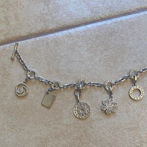 Bulgari Silver Charm Bracelet